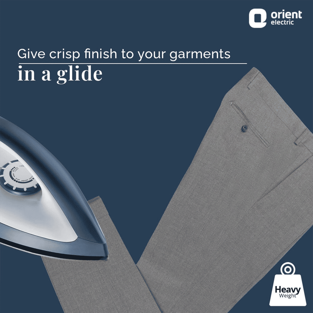 Orient Lyvi 1100 Watts Dry Iron (Quick Heat Technology, White & Blue) Orient Lyvi 1100 Watts Dry Iron (Quick Heat Technology, White & Blue)_7