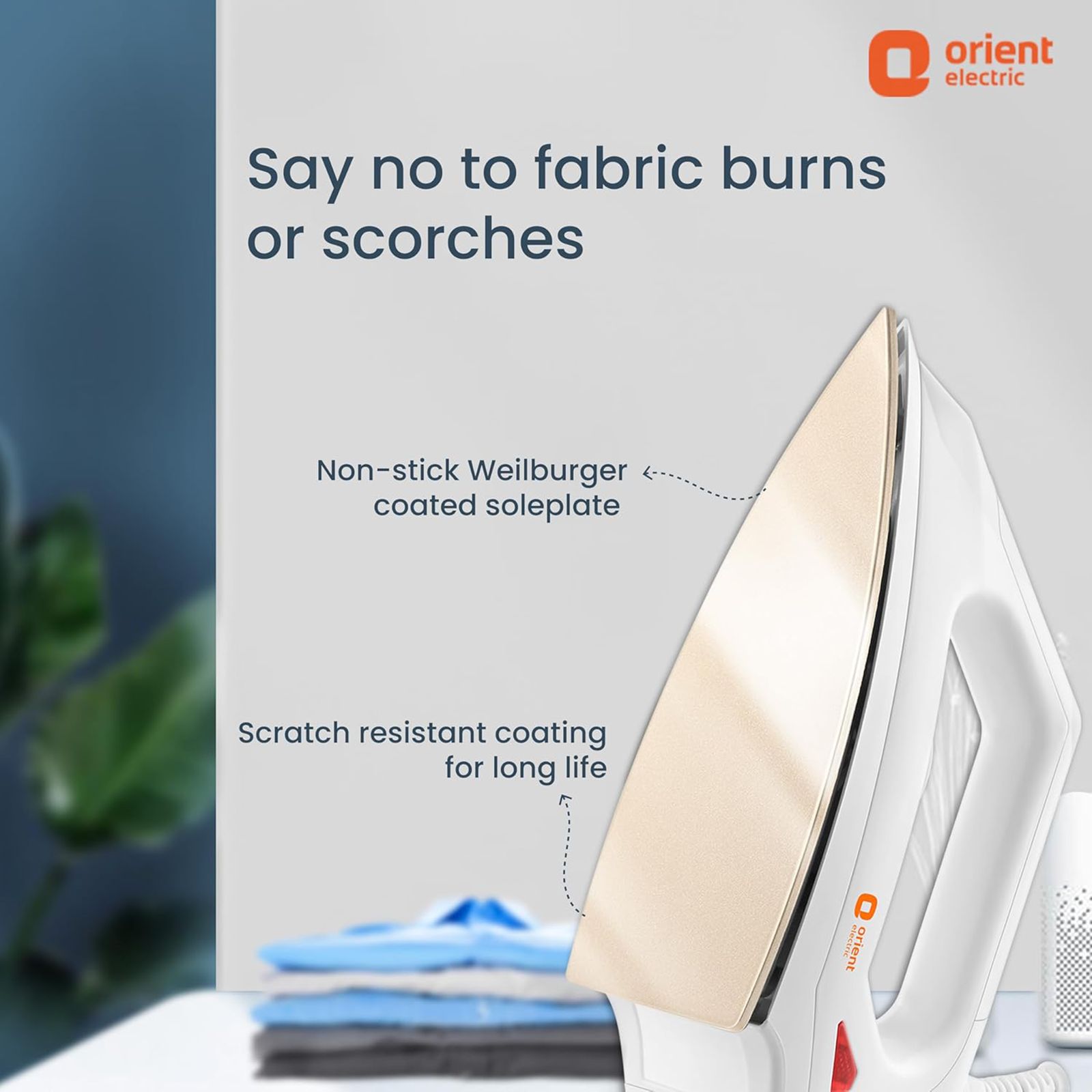 Orient Fabrismooth 1000 Watts Dry Iron (Temperature Control, White) Orient Fabrismooth 1000 Watts Dry Iron (Temperature Control, White)_13