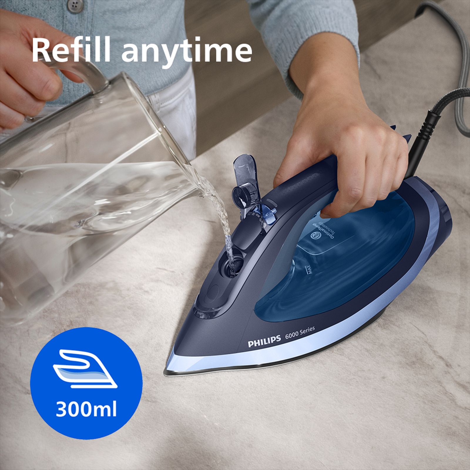 PHILIPS 6000 Series 2800 Watts 300ml Steam Iron (Built-in Calc-Clean, Aqua Blue) PHILIPS 6000 Series 2800 Watts 300ml Steam Iron (Built-in Calc-Clean, Aqua Blue)_11