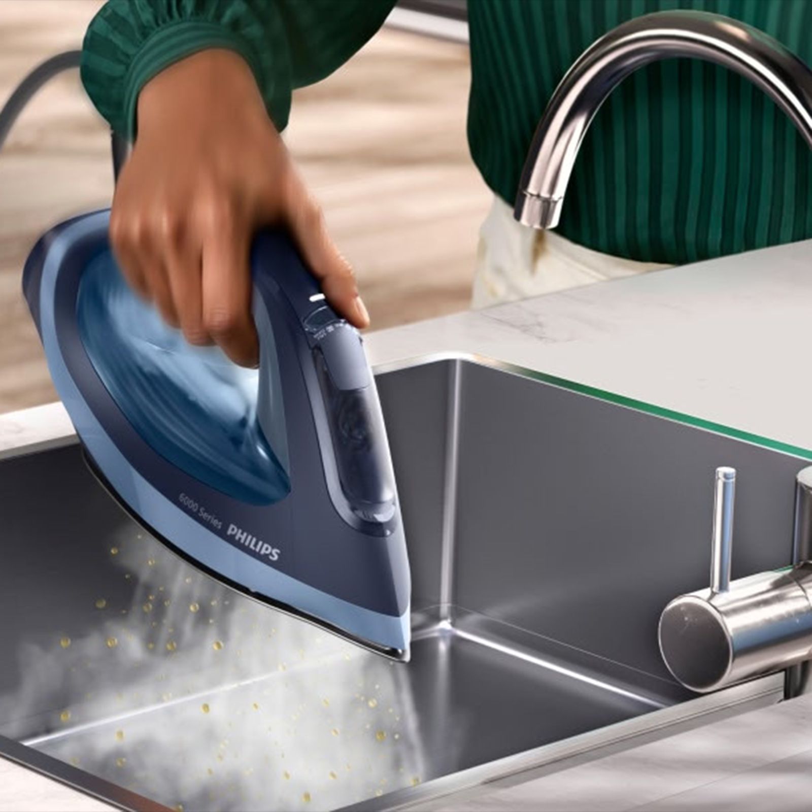 PHILIPS 6000 Series 2800 Watts 300ml Steam Iron (Built-in Calc-Clean, Aqua Blue) PHILIPS 6000 Series 2800 Watts 300ml Steam Iron (Built-in Calc-Clean, Aqua Blue)_20