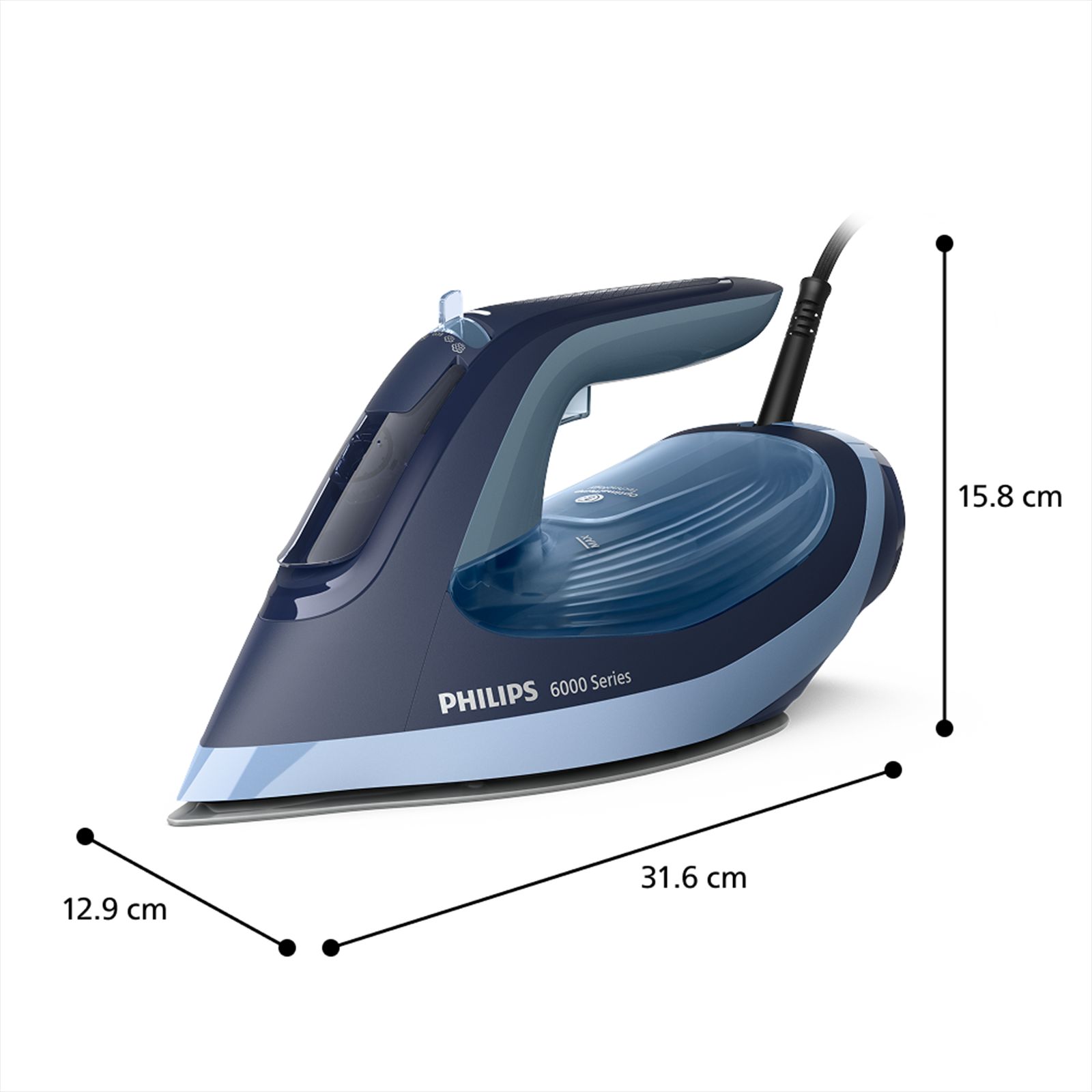 PHILIPS 6000 Series 2800 Watts 300ml Steam Iron (Built-in Calc-Clean, Aqua Blue) PHILIPS 6000 Series 2800 Watts 300ml Steam Iron (Built-in Calc-Clean, Aqua Blue)_5