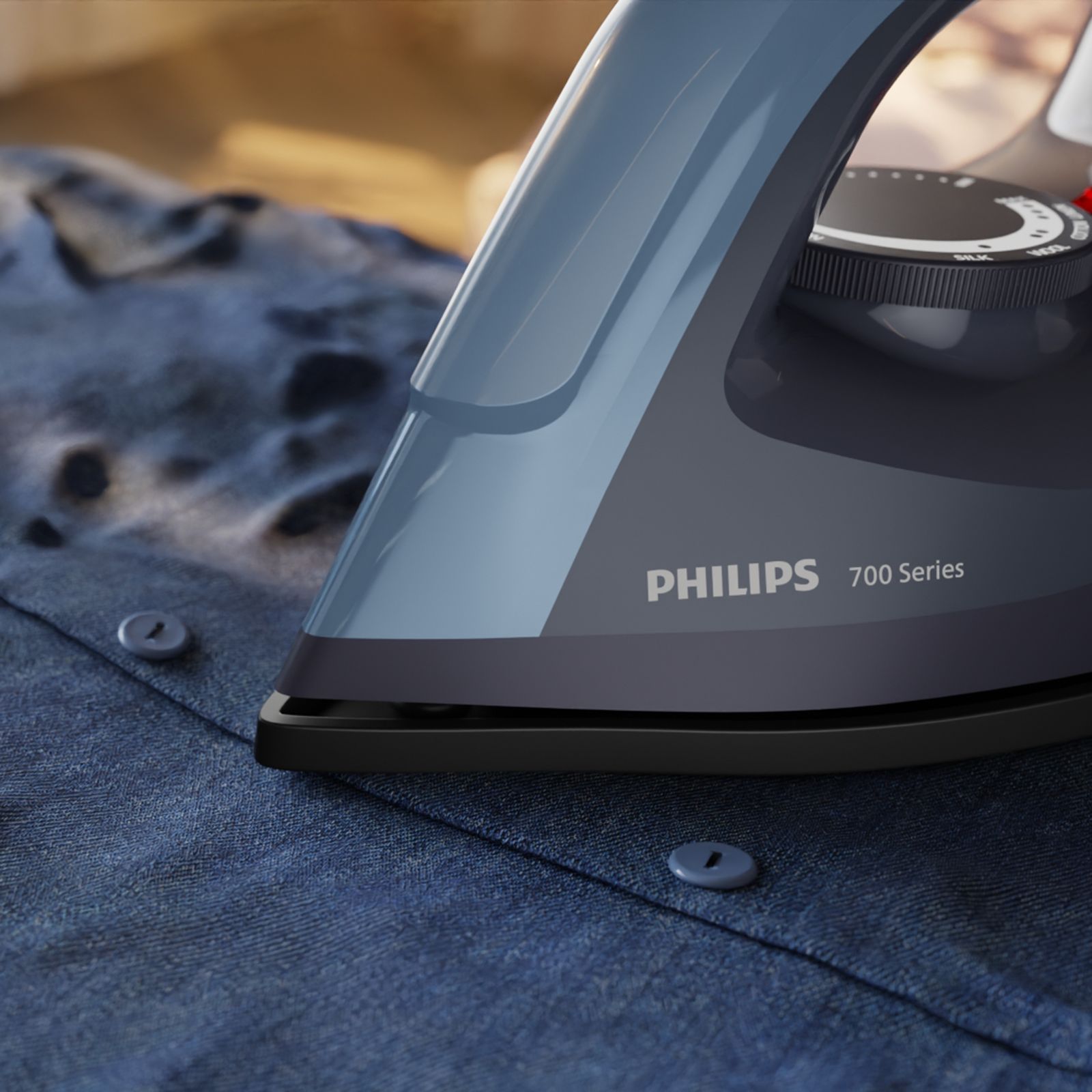 Philips 700 Series 1350 Watts Dry Iron (Full 360 Degree Functionality, Teal Blue)_4