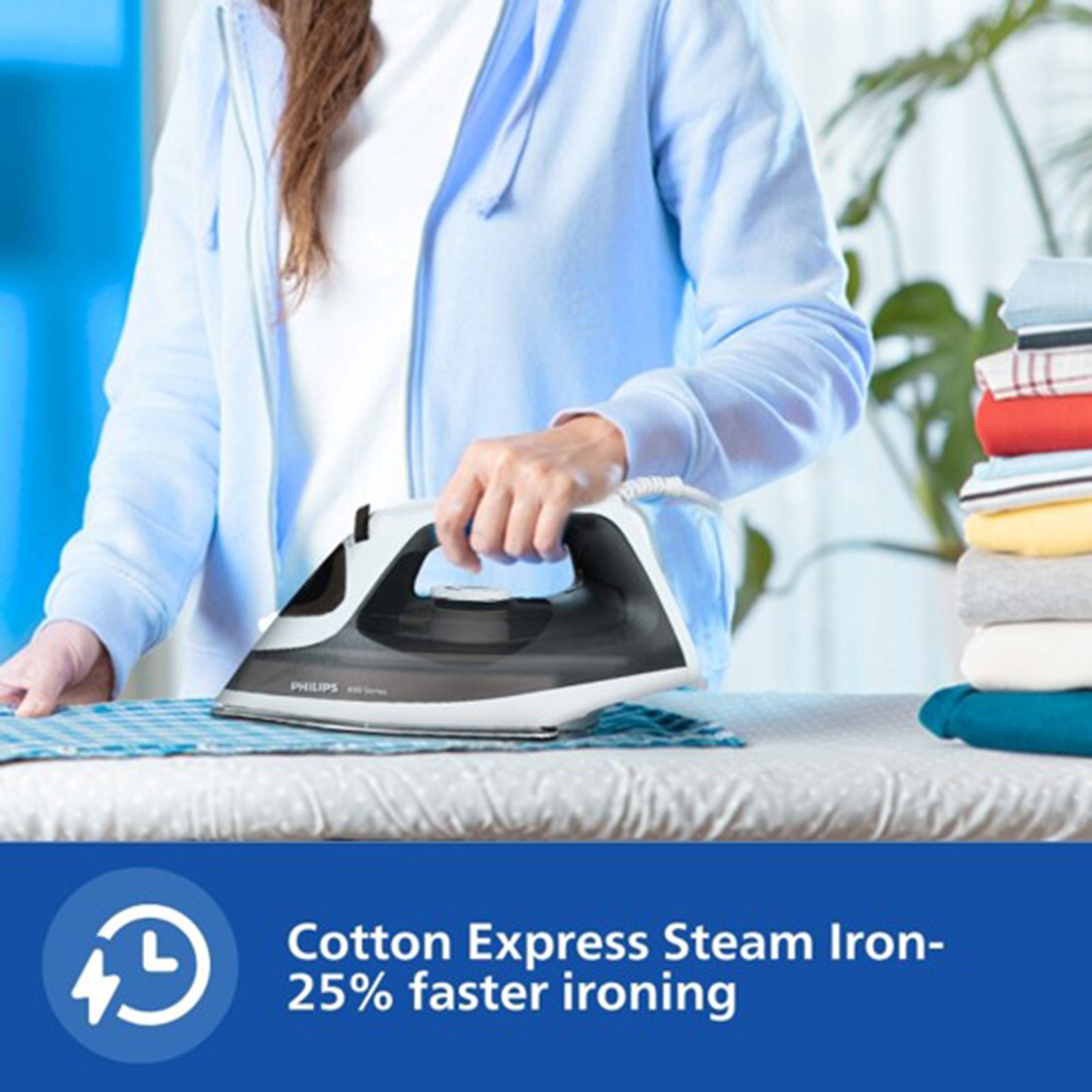 PHILIPS 800 Series 1250 Watts 170ml Steam Iron (Quick Calc Clean, Black) PHILIPS 800 Series 1250 Watts 170ml Steam Iron (Quick Calc Clean, Black)_3