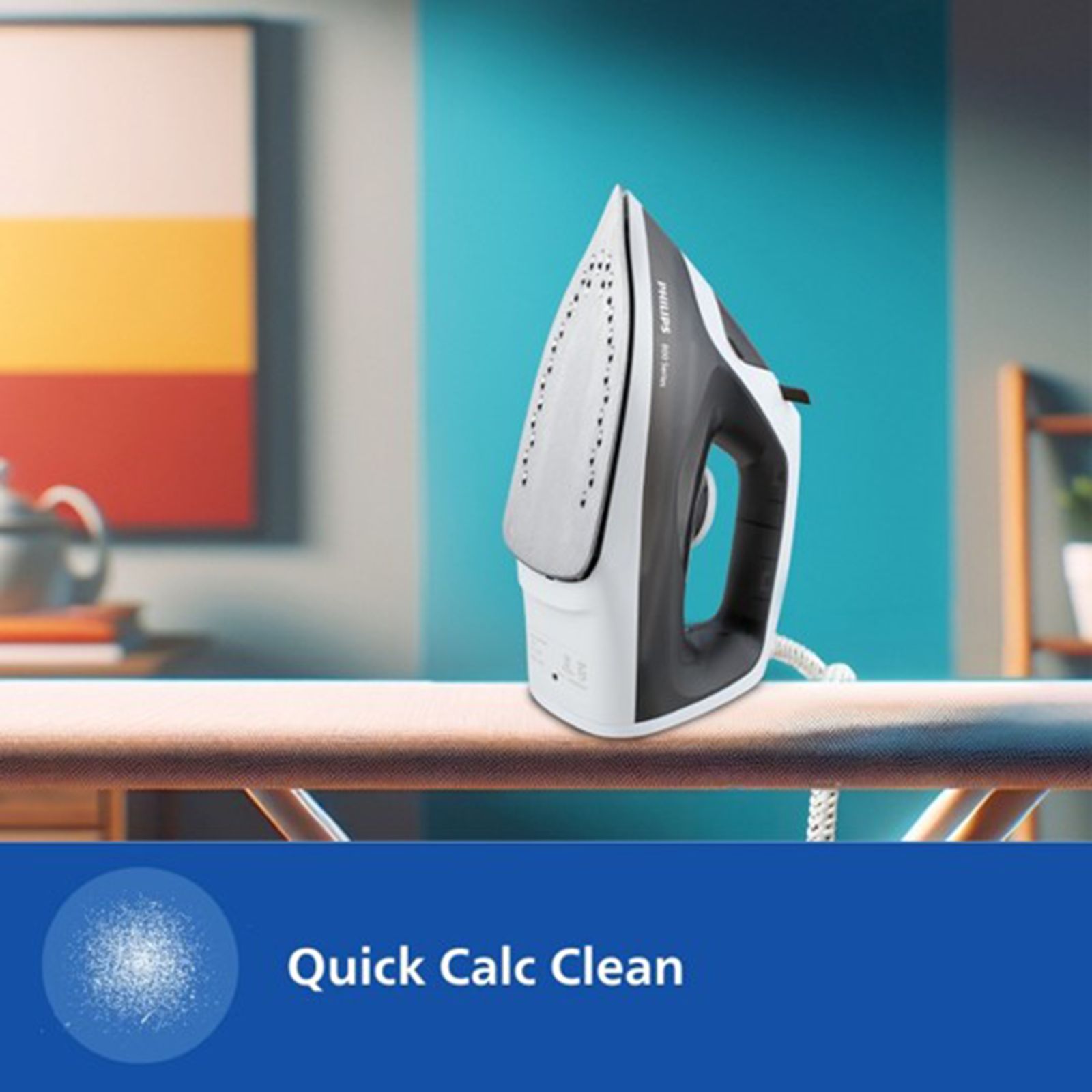 PHILIPS 800 Series 1250 Watts 170ml Steam Iron (Quick Calc Clean, Black) PHILIPS 800 Series 1250 Watts 170ml Steam Iron (Quick Calc Clean, Black)_6