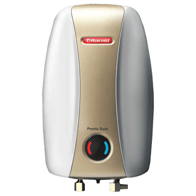 Racold Pronto Stylo 3 Litre 5 Star Vertical Instant Geyser with Anti-Syphon System (Golden & Grey)