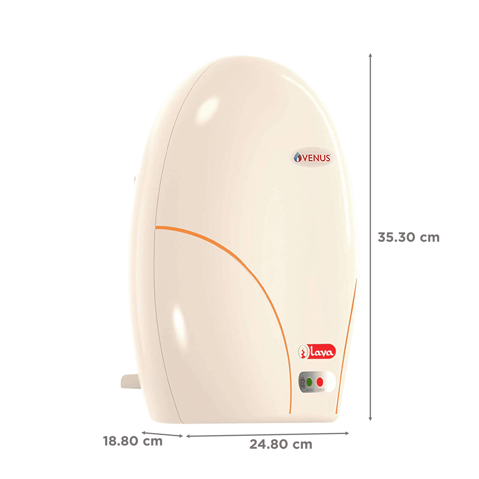 VENUS Lava 3 Litre 4 Star Vertical Instant Geyser with Multifunction Valve (Ivory)_2