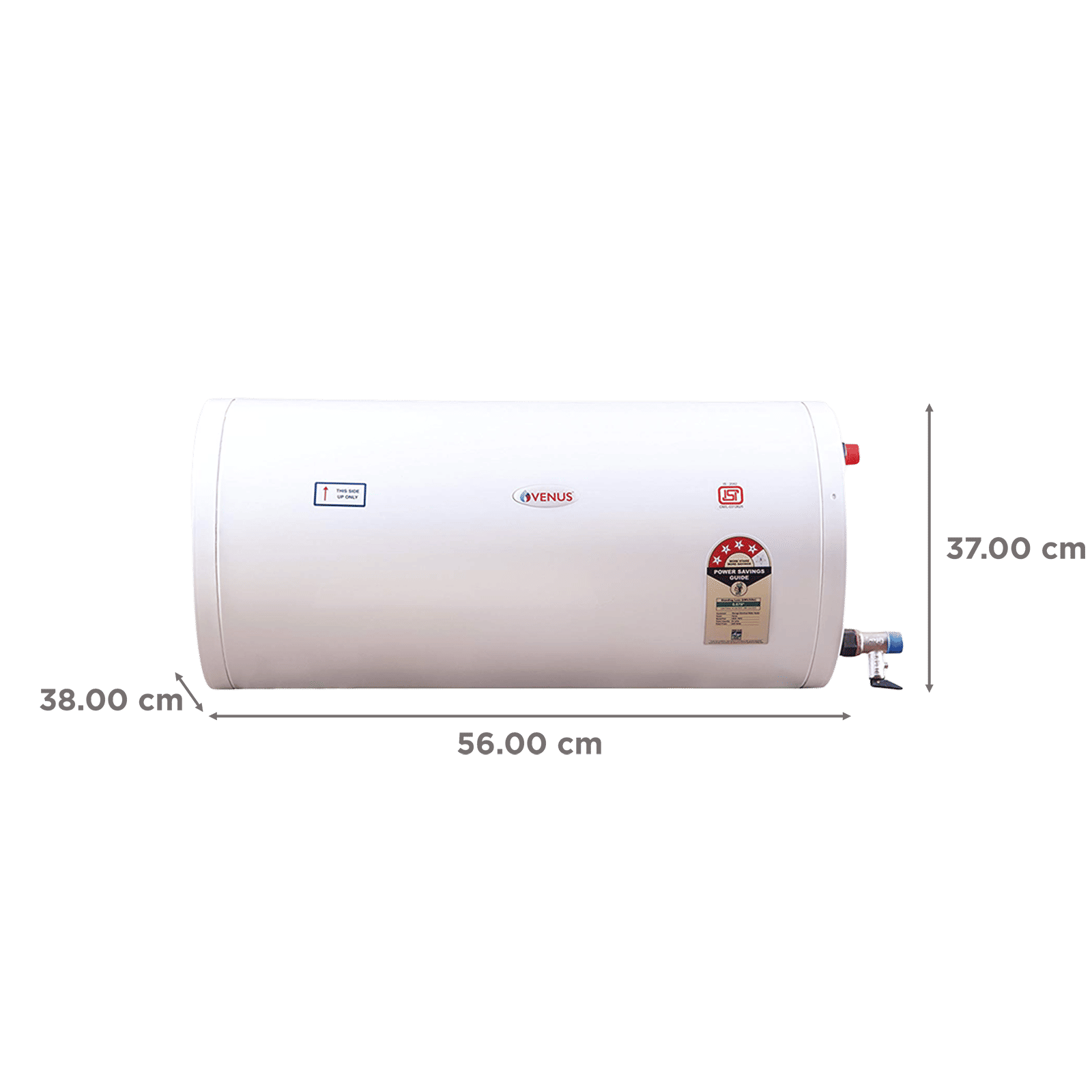 VENUS Slim 15 Litre 3 Star Horizontal Storage Geyser with Automated Plant European Technology (White) VENUS Slim 15 Litre 3 Star Horizontal Storage Geyser with Automated Plant European Technology (White)_2
