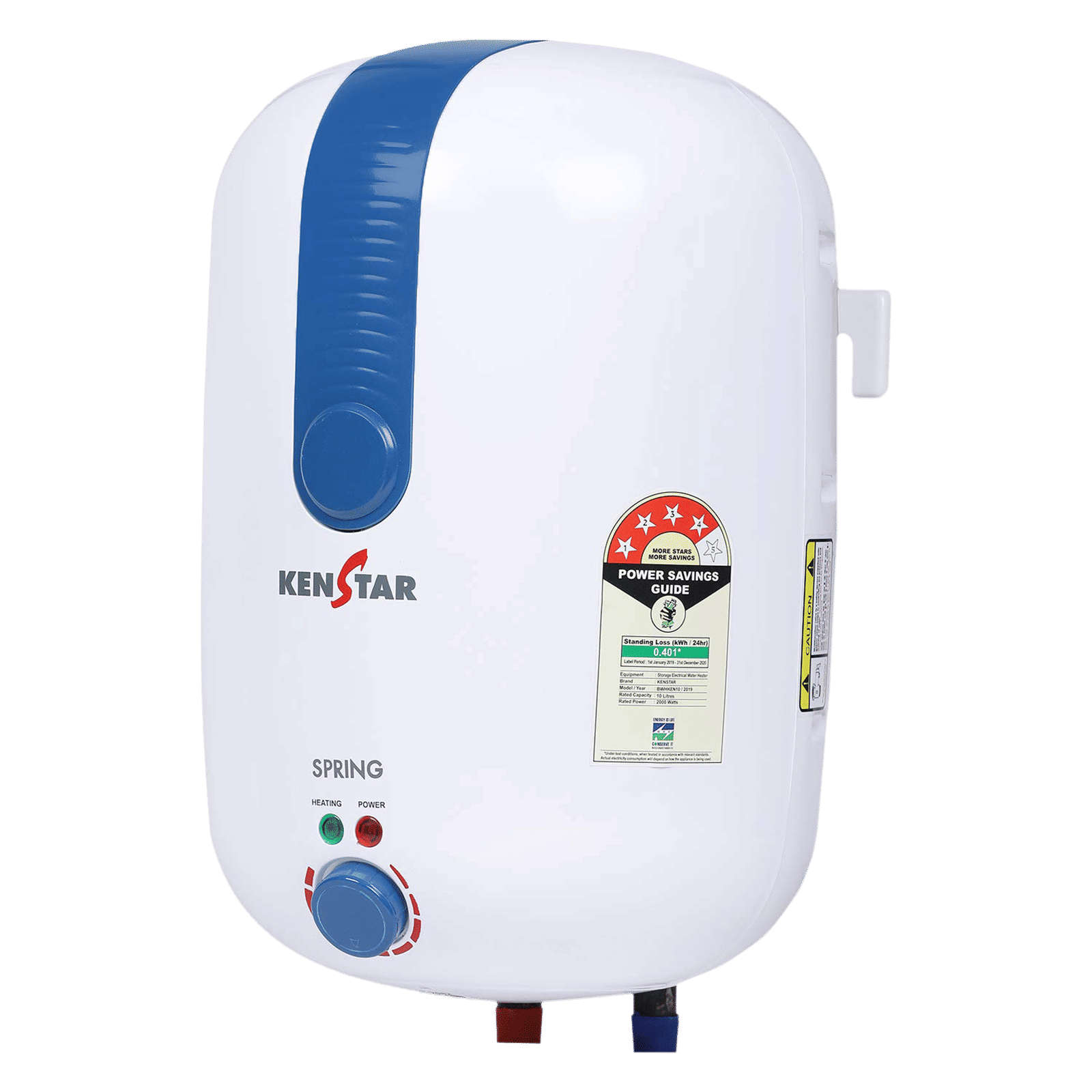 KENSTAR Spring 10 Litres 4 Star Vertical Storage Water Geyser with 8 Bar (White/Blue) KENSTAR Spring 10 Litres 4 Star Vertical Storage Water Geyser with 8 Bar (White/Blue)_1