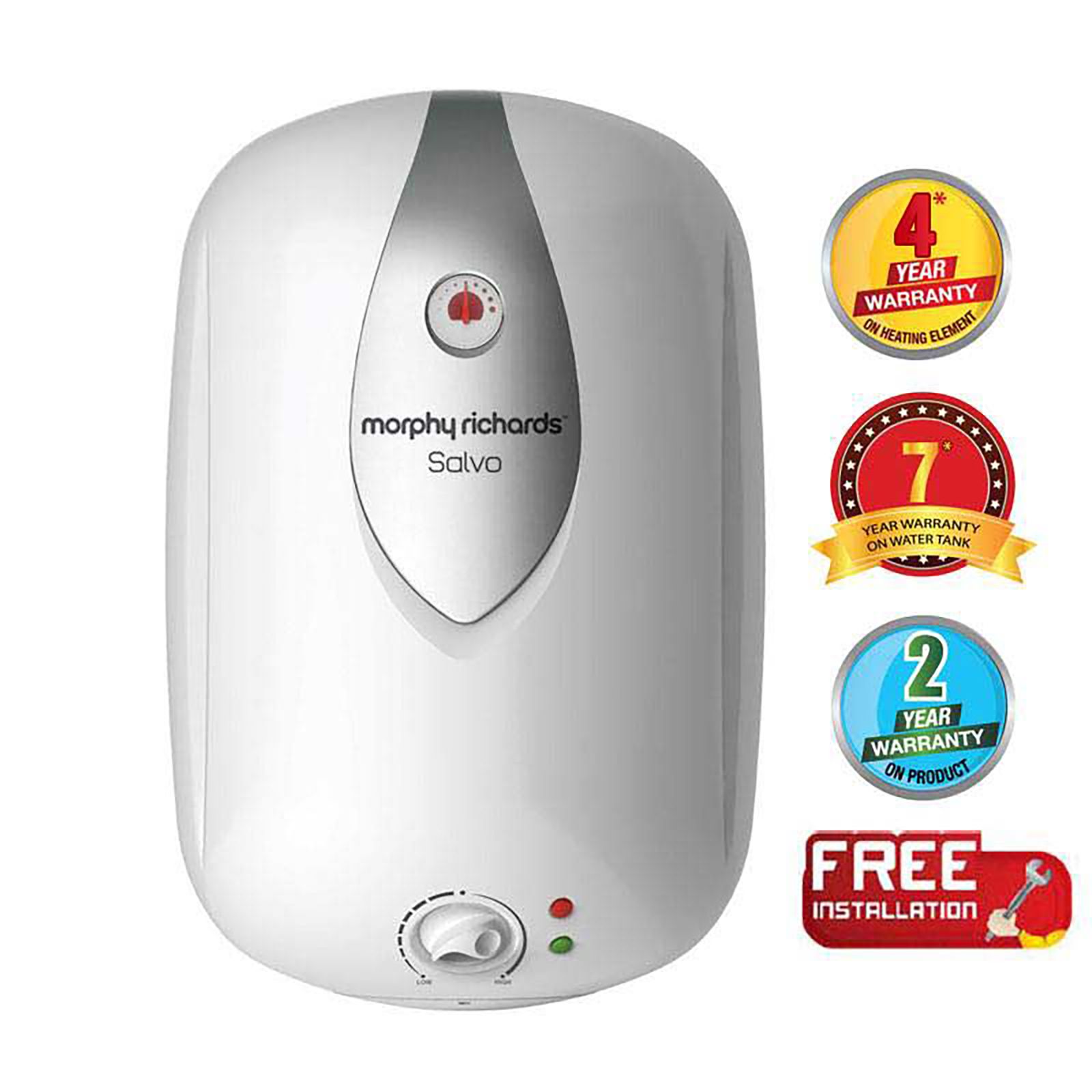 morphy richards Salvo 6 Litre 5 Star Vertical Storage Geyser with Elegant Temperature Indicator (White)_10