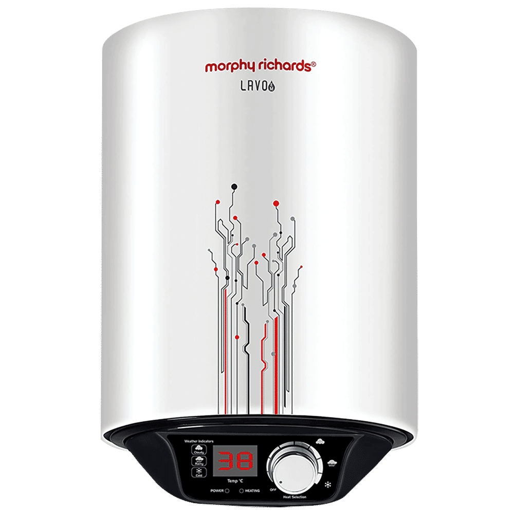 morphy richards Lavo EM 10 Litres 5 Star Vertical Storage Water Geyser with Glass Coated Incoloy Heating Element (White) morphy richards Lavo EM 10 Litres 5 Star Vertical Storage Water Geyser with Glass Coated Incoloy Heating Element (White)_1
