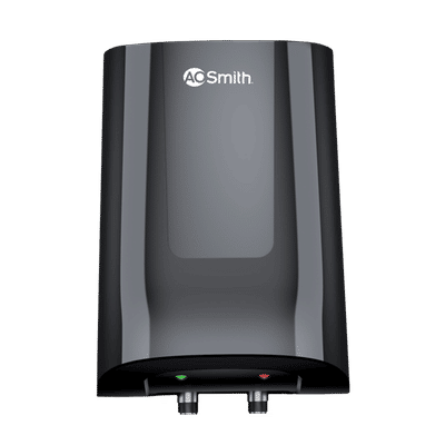 AO Smith MiniBot 3 Litres 5 Star Vertical Instant Water Geyser with Glass Coated (Black)