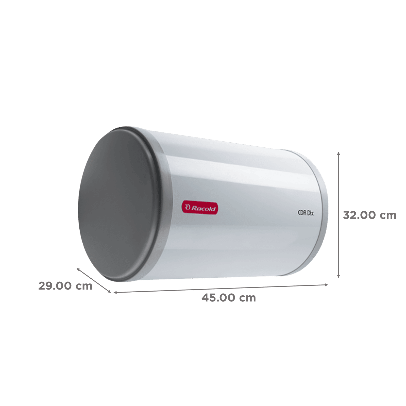 Racold CDR DLX 10 Litres 3 Star Horizontal Storage Geyser with LHS Water Inlet (White)_2