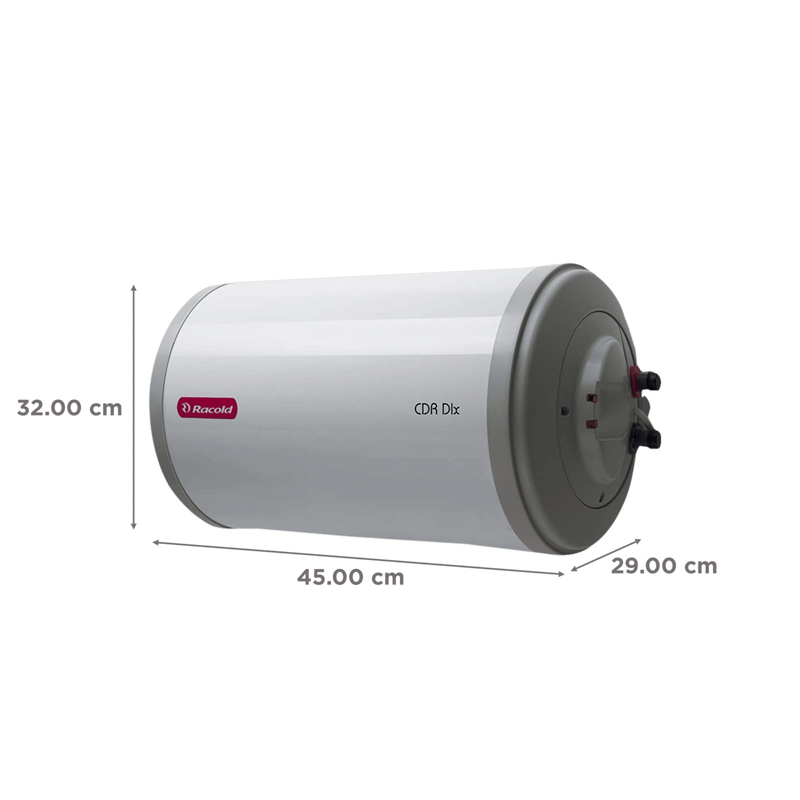 Racold CDR DLX 10 Litre 3 Star Horizontal Storage Geyser with Titanium Plus Technology (White & Grey Dome)_2