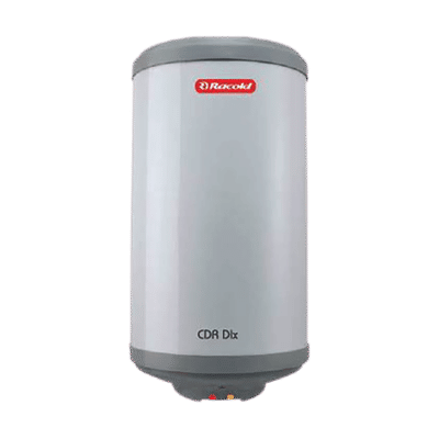 Racold CDR DLX 15 Litres 4 Star Horizontal Storage Geyser With LHS Water Inlet (White & Grey Dome)