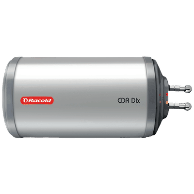 Racold CDR DLX 25 Litres 4 Star Horizontal Storage Geyser with RHS Water Inlet (White & Grey Dome)