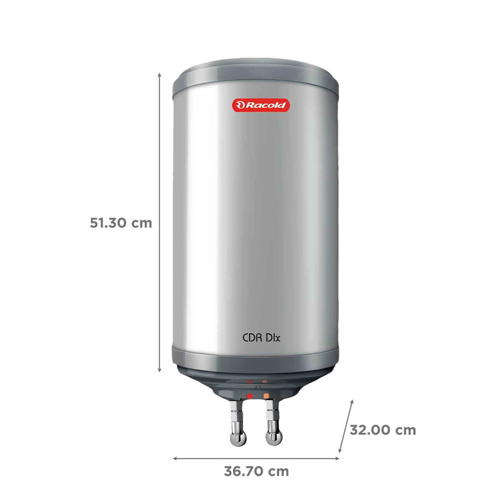Racold CDR DLX 25 Litre 5 Star Vertical Storage Geyser with Titanium Plus Technology (White & Grey Dome) Racold CDR DLX 25 Litre 5 Star Vertical Storage Geyser with Titanium Plus Technology (White & Grey Dome)_2