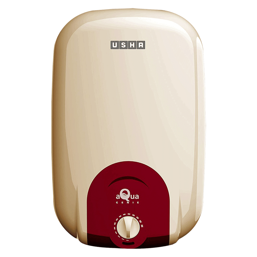 USHA Aqua Genie 10 Litre 5 Star Vertical Storage Geyser with Whirl Flow Technology (Ivory Wine)_1