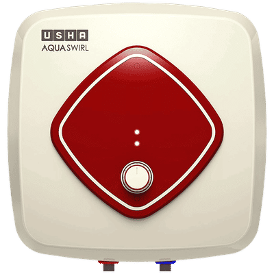 USHA Aqua Swirl 25 Litres 5 Star Vertical Storage Water Geyser with Copper Heating Element (Ivory Wine)