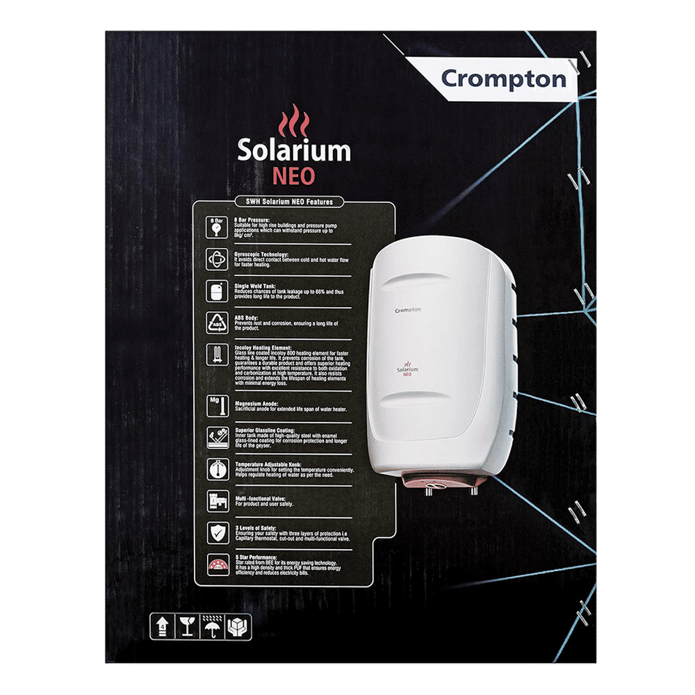 Crompton Solarium Neo 15 Litre 5 Star Vertical Storage Geyser with Anti Siphon Protection (Ivory) Crompton Solarium Neo 15 Litre 5 Star Vertical Storage Geyser with Anti Siphon Protection (Ivory)_16