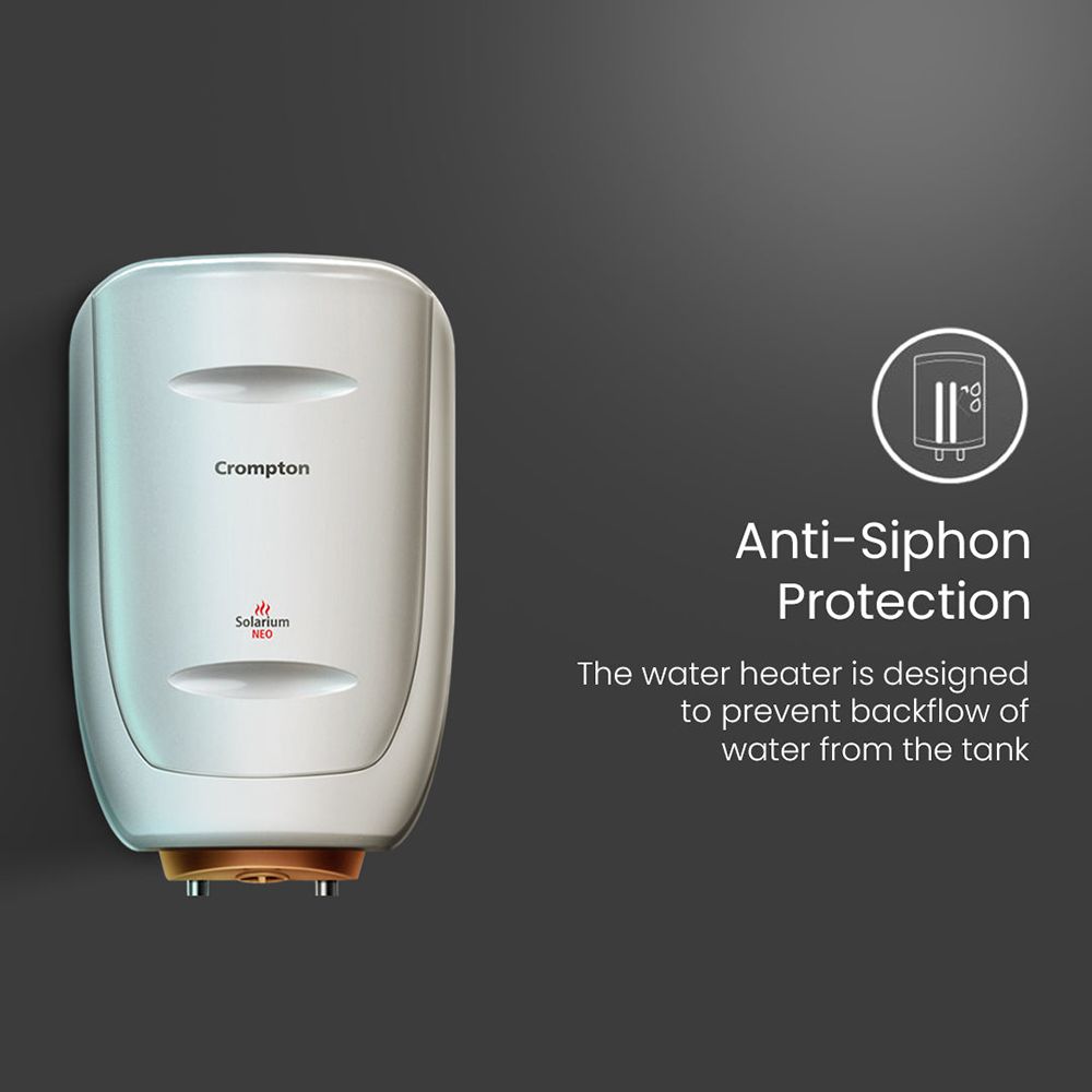 Crompton Solarium Neo 25 Litre 5 Star Vertical Storage Geyser with Anti Siphon Protection (Ivory) Crompton Solarium Neo 25 Litre 5 Star Vertical Storage Geyser with Anti Siphon Protection (Ivory)_7