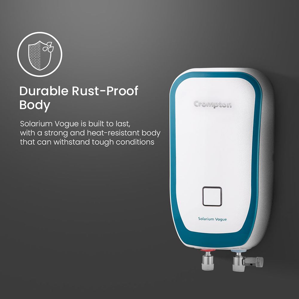 Crompton Solarium Vogue 3 Litre Vertical Instant Geyser with Rust Proof (White & Turquoise Blue) Crompton Solarium Vogue 3 Litre Vertical Instant Geyser with Rust Proof (White & Turquoise Blue)_9