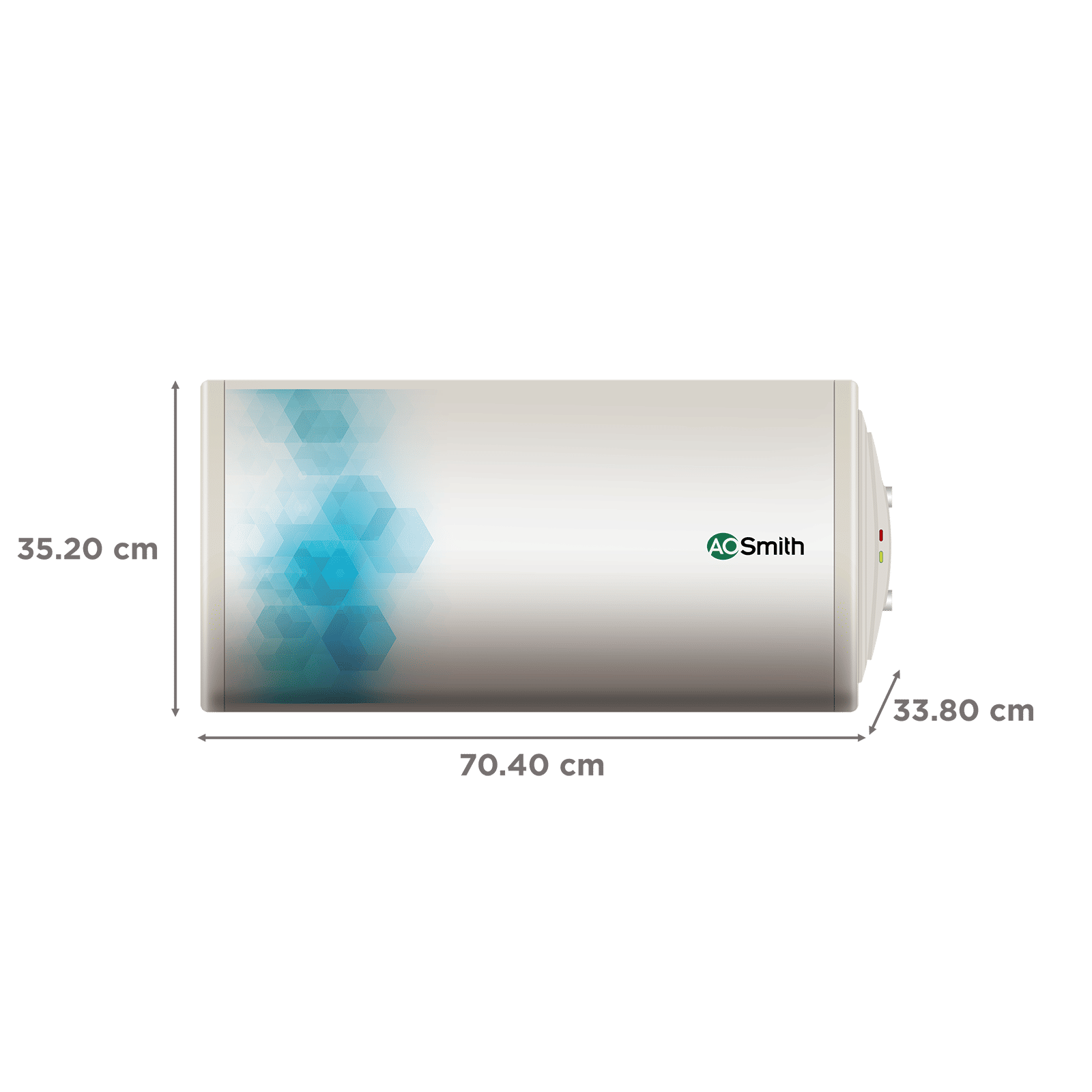 AO Smith Elegance 25 Litre 3 Star Horizontal Storage Geyser with Blue Diamond Technology (White) AO Smith Elegance 25 Litre 3 Star Horizontal Storage Geyser with Blue Diamond Technology (White)_2