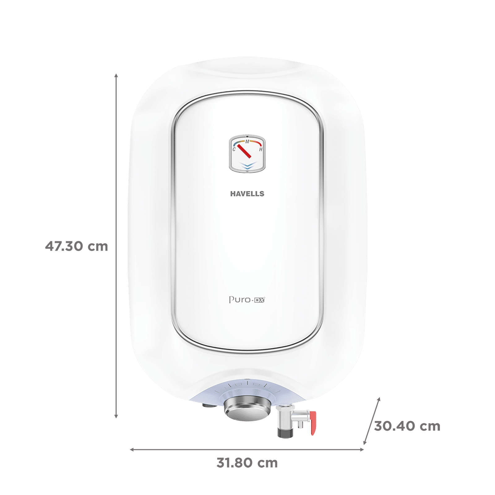 HAVELLS Puro DX 10 Litres 4 Star Vertical Storage Water Geyser with Feroglas Technology (White)_2