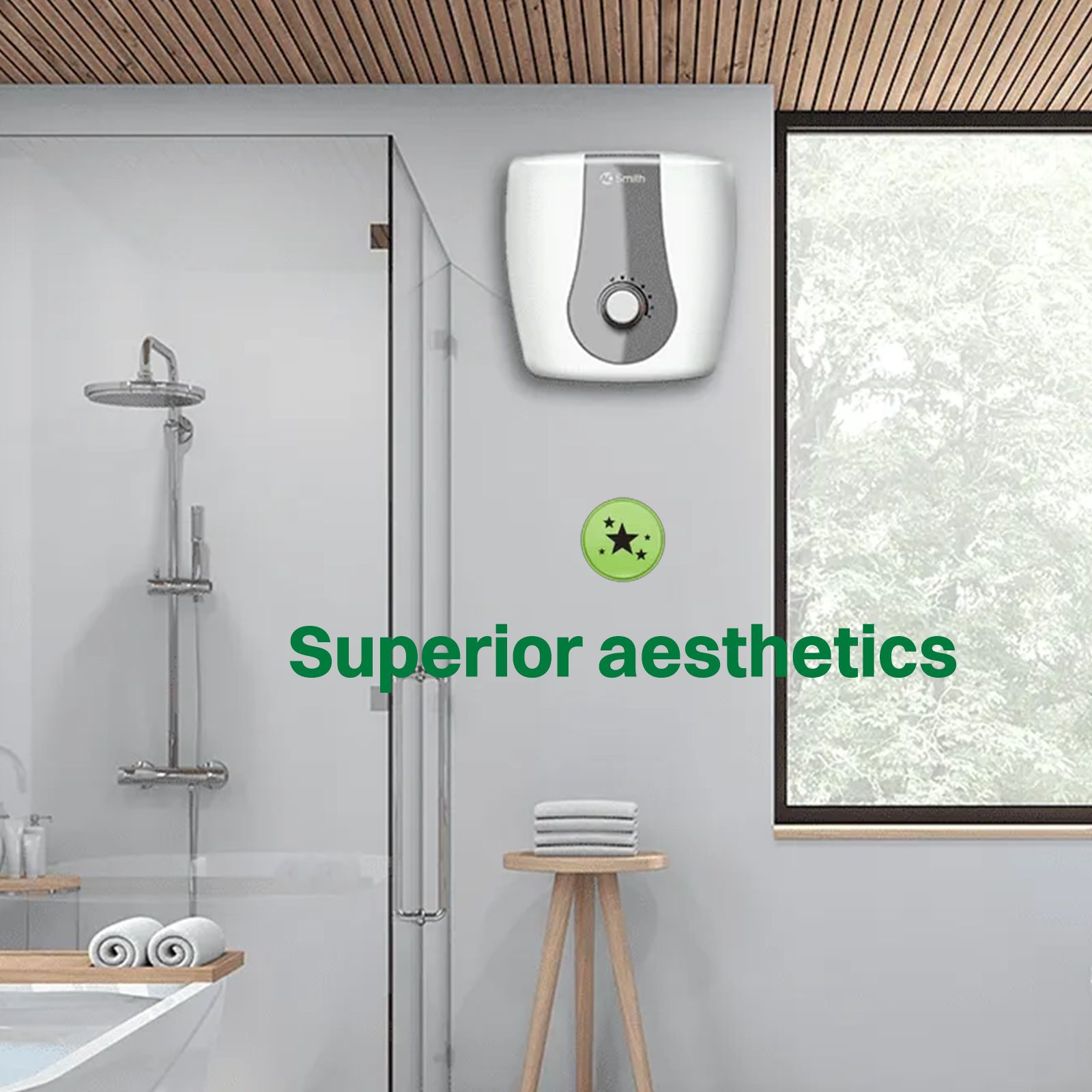 AO Smith Finesse 15 Litre 5 Star Vertical Storage Geyser with Blue Diamond Technology (White) AO Smith Finesse 15 Litre 5 Star Vertical Storage Geyser with Blue Diamond Technology (White)_8