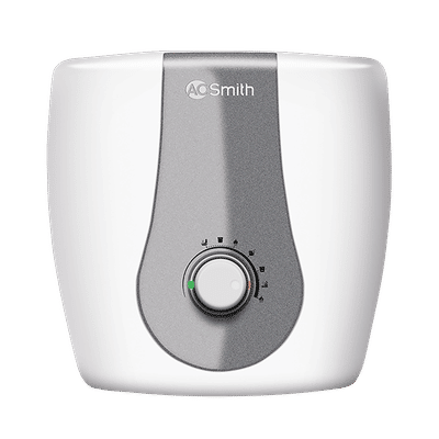 AO Smith Finesse 10 Litres 5 Star Vertical Storage Water Geyser with Glass Coated Incoloy Heating Element (White)