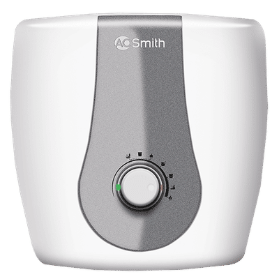 AO Smith Finesse 6 Litres 5 Star Vertical Storage Water Geyser with Glass Coated Incoloy Heating Element (White)