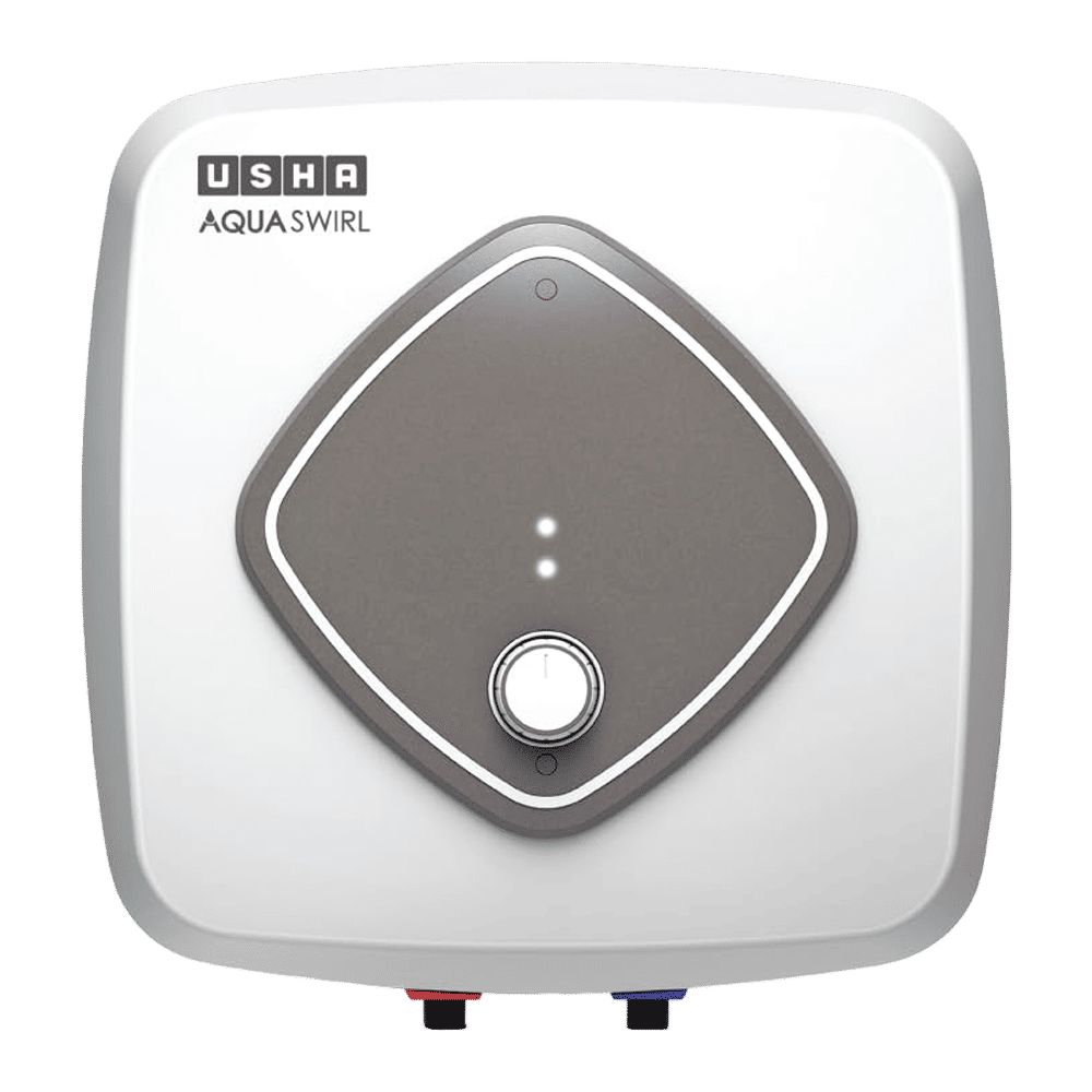 USHA Aqua Swirl 10 Litre 5 Star Vertical Storage Geyser with Whirl Flow Technology (White & Grey) USHA Aqua Swirl 10 Litre 5 Star Vertical Storage Geyser with Whirl Flow Technology (White & Grey)_1