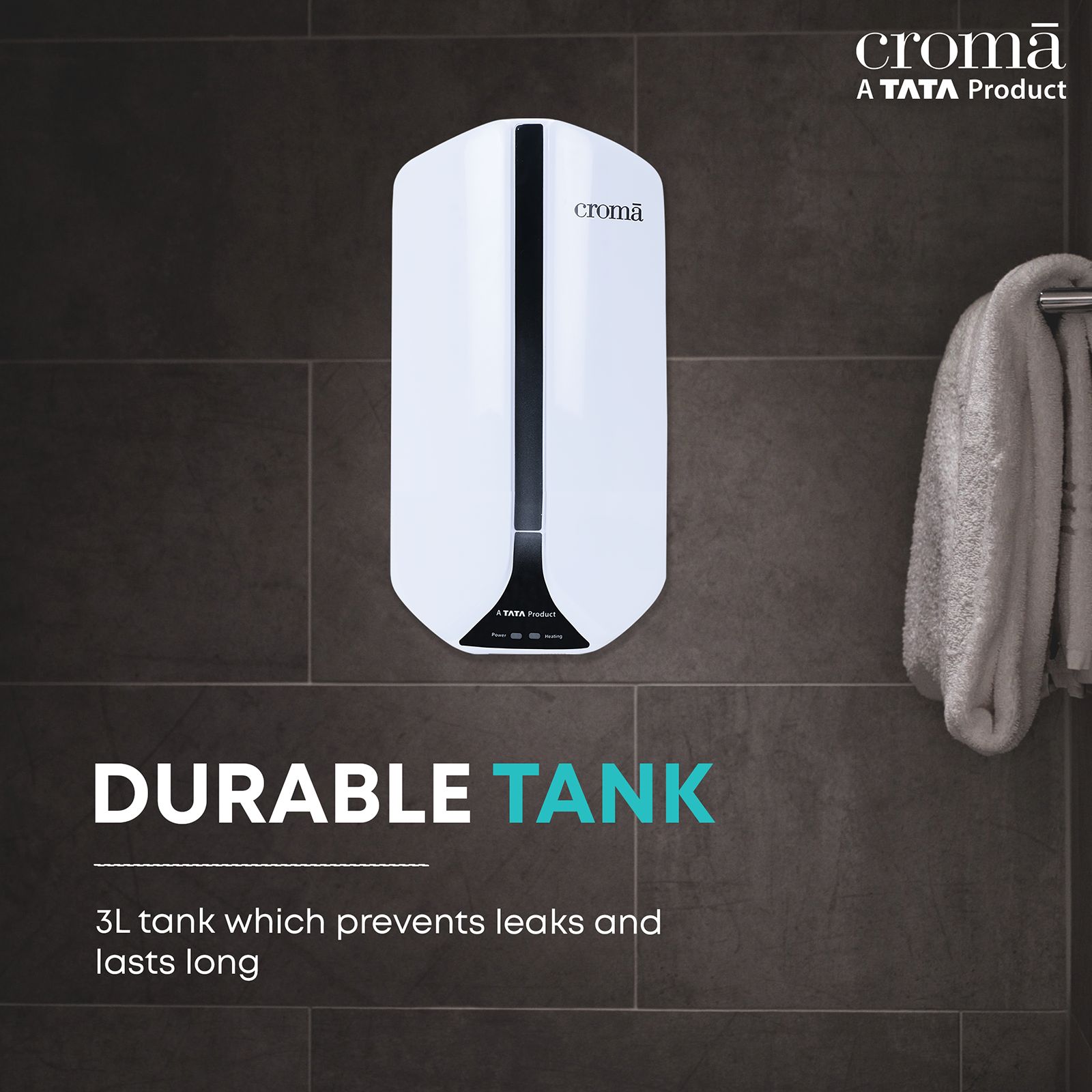 Croma 3 Litres Instant Geyser with Shock Proof Protection (White) Croma 3 Litres Instant Geyser with Shock Proof Protection (White)_8