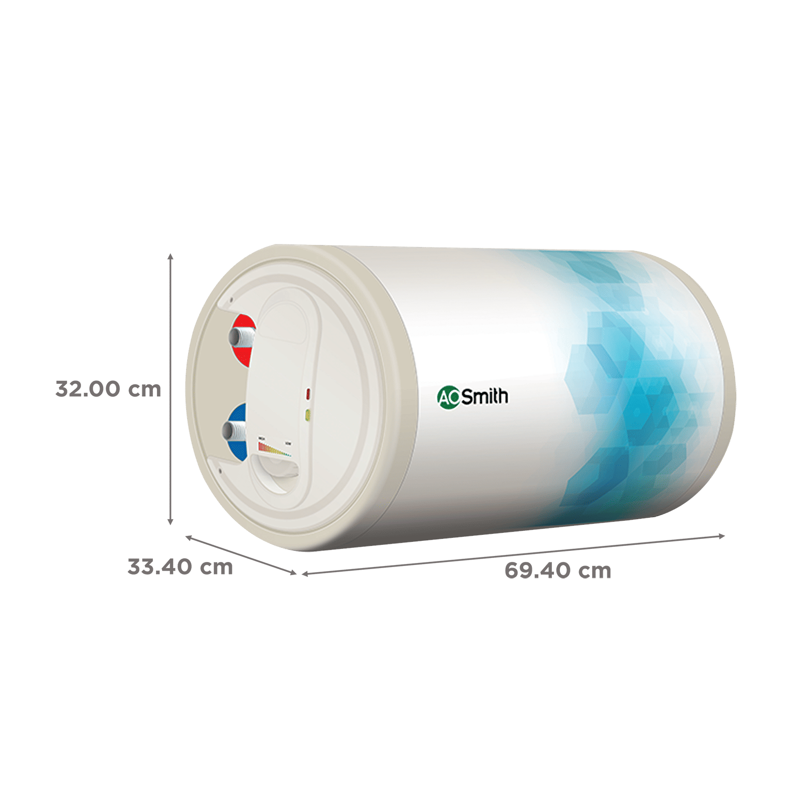AO Smith Elegance Slim-LHS 25 Litres 3 Star Horizontal Storage Water Geyser with Glass Coated Incoloy Heating Element (White) AO Smith Elegance Slim-LHS 25 Litres 3 Star Horizontal Storage Water Geyser with Glass Coated Incoloy Heating Element (White)_2