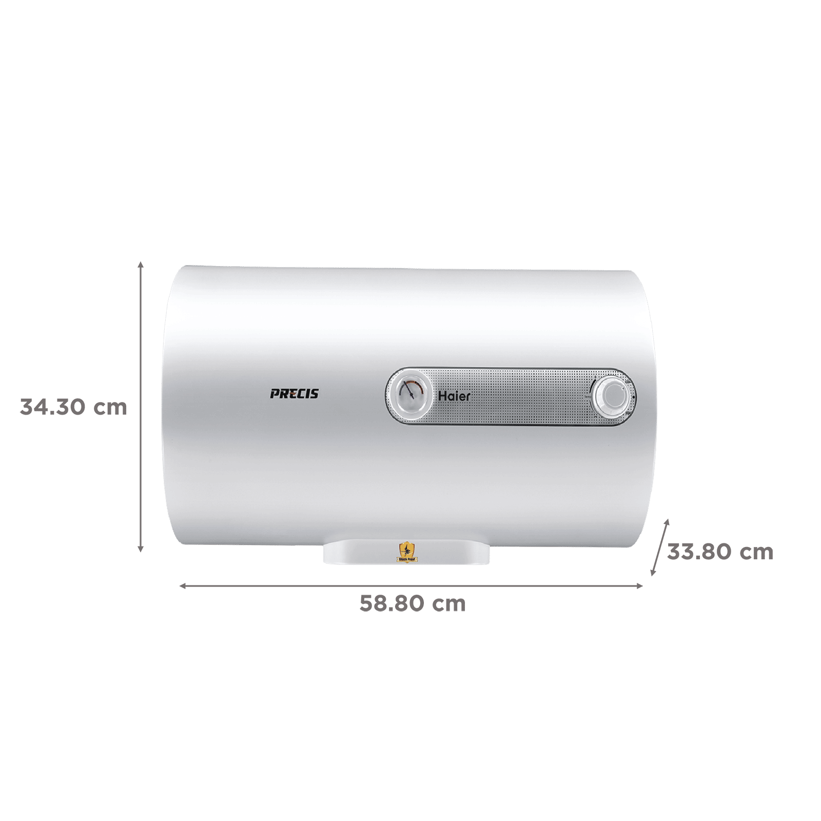 Haier ES15(H)-E1-P 15 Liters 2 Star Horizontal Storage Water Geyser with Glass Coated Incoloy Heating Element (White)_2