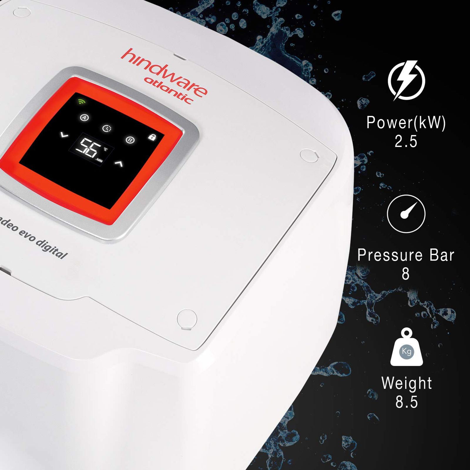 hindware Atlantic Ondeo Evo I-Pro 15 Litres 5 Star Smart Storage Water Heater (2500 Watts, 518043, White) hindware Atlantic Ondeo Evo I-Pro 15 Litres 5 Star Smart Storage Water Heater (2500 Watts, 518043, White)_9