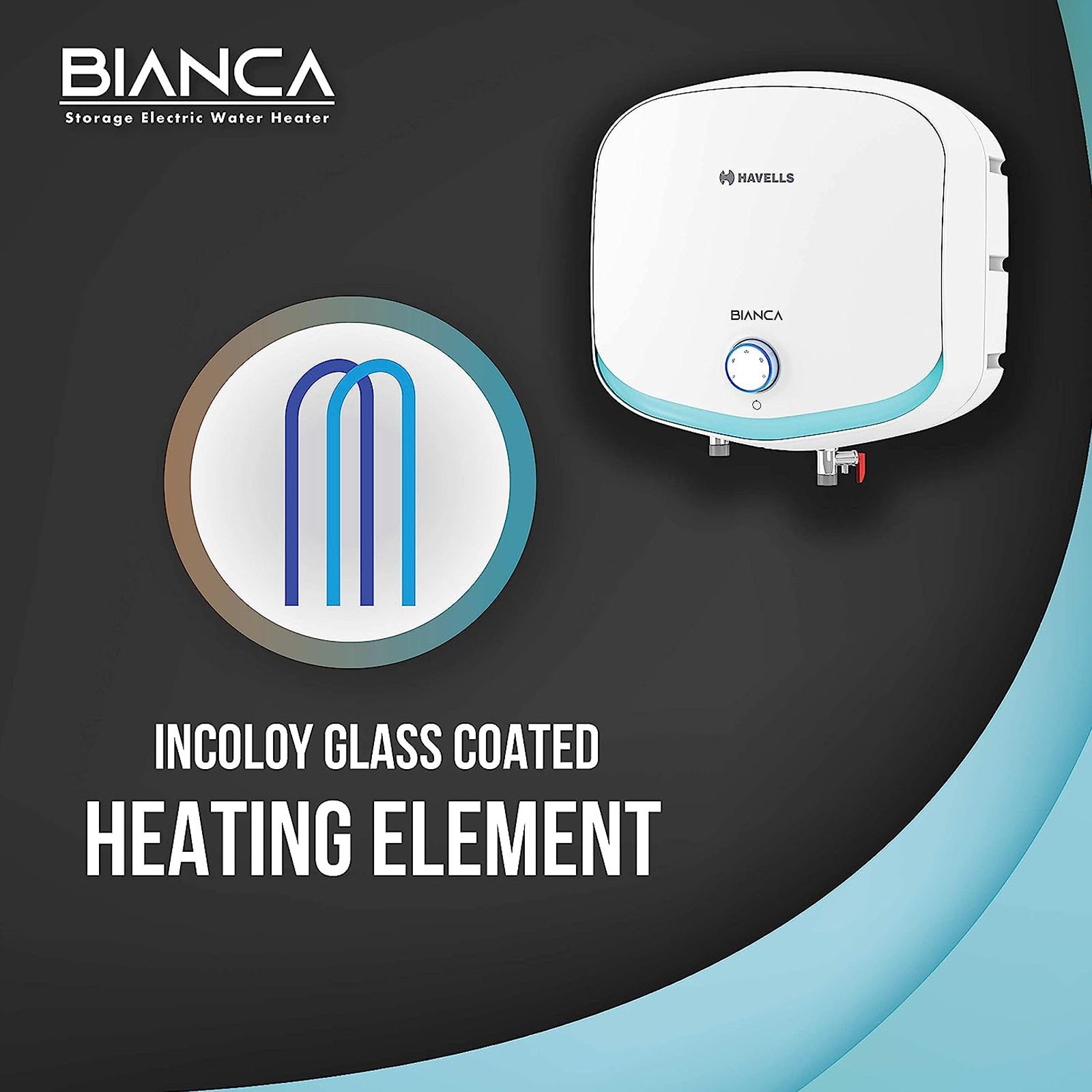 HAVELLS Bianca 10 Litre 5 Star Vertical Storage Geyser with Whirl Flow Technology (White & Blue) HAVELLS Bianca 10 Litre 5 Star Vertical Storage Geyser with Whirl Flow Technology (White & Blue)_7