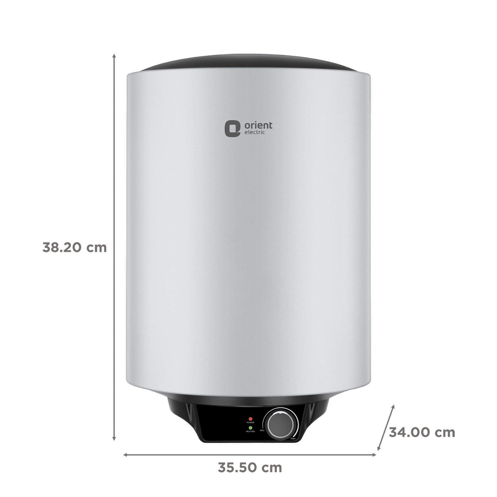 Orient Maverick 10 Litre 5 Star Vertical Storage Geyser with 5 Level Safety Shield (Grey)_2