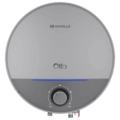 HAVELLS Otto 25 Litre 5 Star Vertical Storage Geyser with Whirl Flow Technology (Silver Grey)