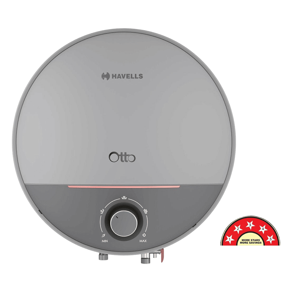 HAVELLS Otto 25 Litre 5 Star Vertical Storage Geyser with Whirl Flow Technology (Silver Grey)_6