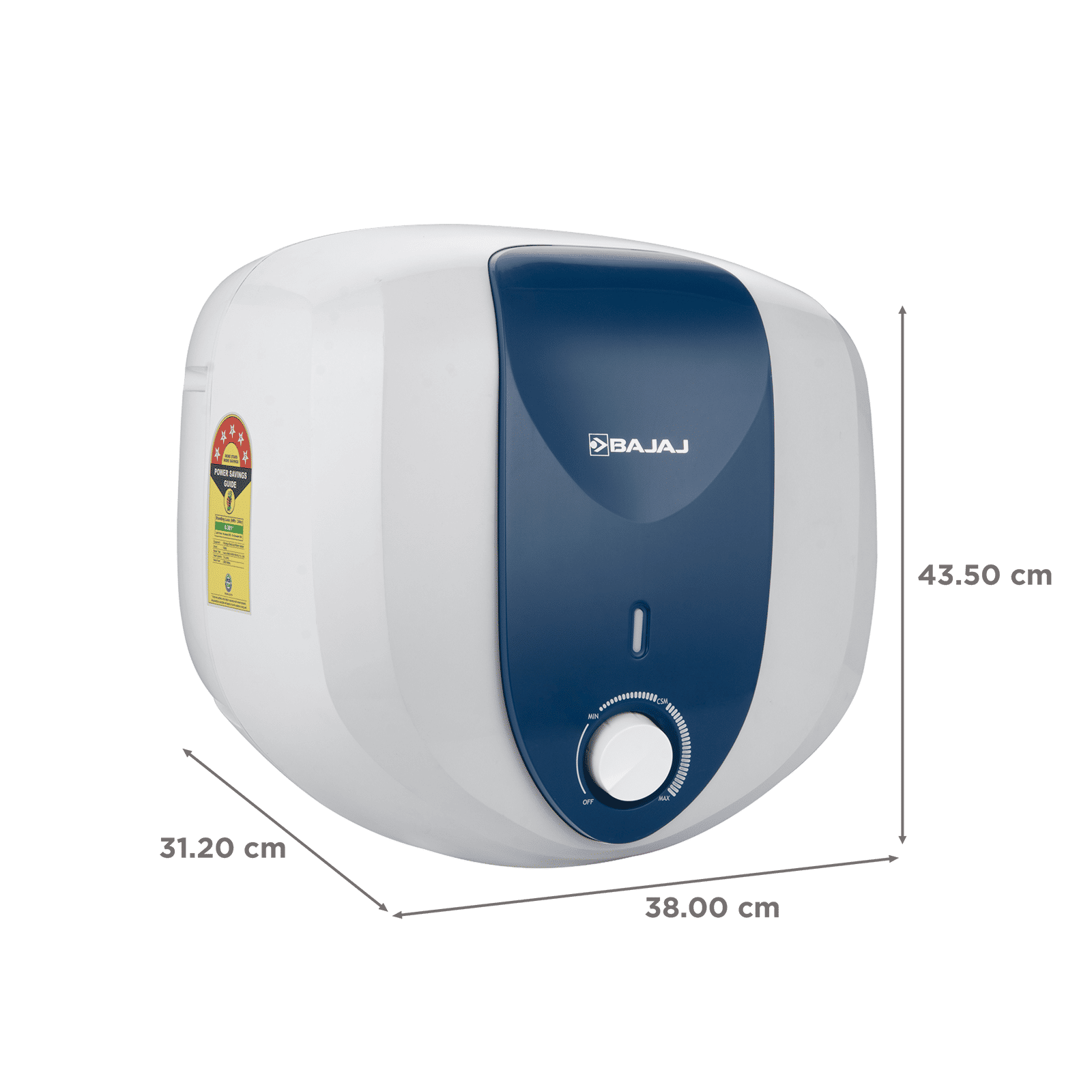 BAJAJ Armor Series Pentacle 10 Litre 5 Star Vertical Storage Geyser with Swirl Flow Technology (White and Blue)_2