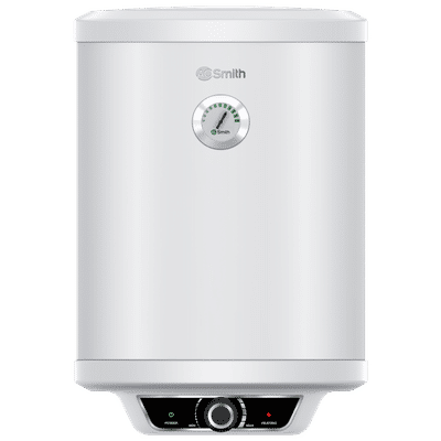 AO Smith Elegance Prime 15 Litre 5 Star Vertical Storage Geyser with Innovative RRID Technology (White Silver)