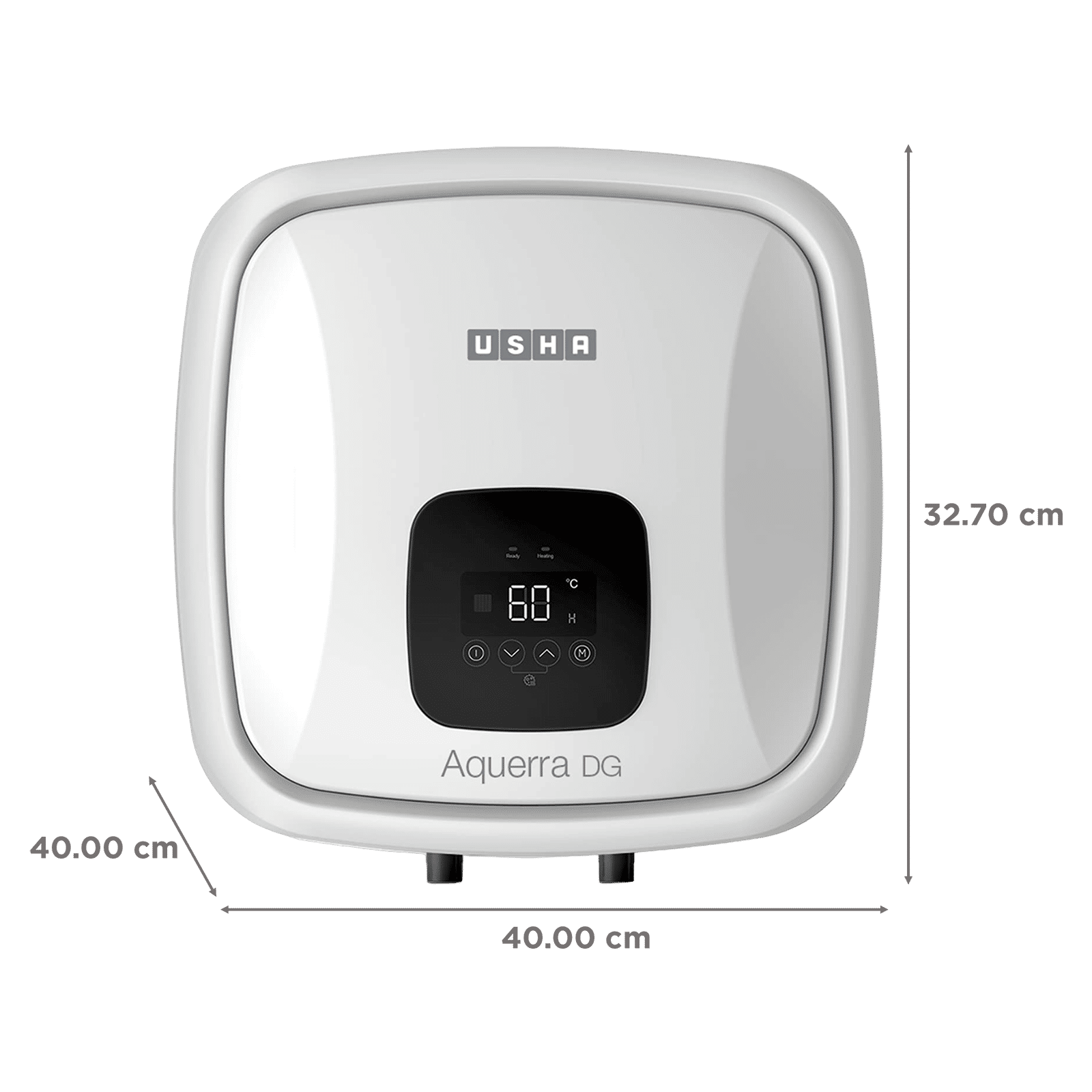 USHA Aquerra DG 15 Litre 5 Star Vertical Storage Geyser with Thermal Cutoff (White)_2