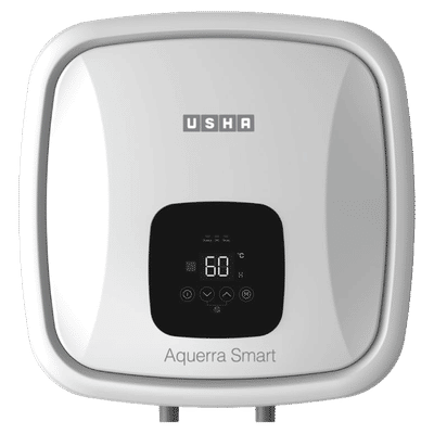 USHA Aquerra 25 Litre 5 Star Vertical Smart Geyser with Intelligent Features Through App (White)