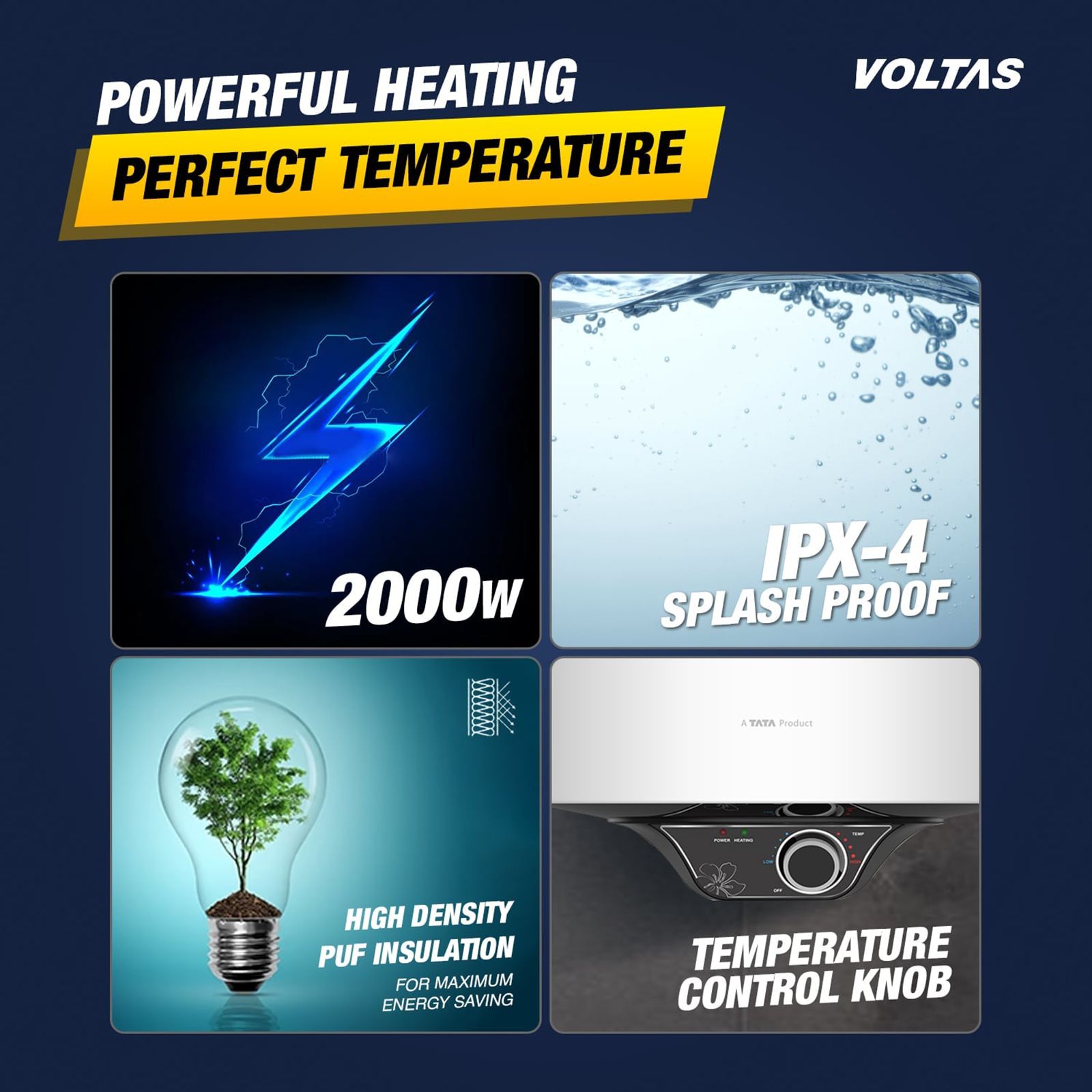 VOLTAS Aqua M 25 Litre 5 Star Vertical Storage Geyser with Quartzline Coating (Grey) VOLTAS Aqua M 25 Litre 5 Star Vertical Storage Geyser with Quartzline Coating (Grey)_10