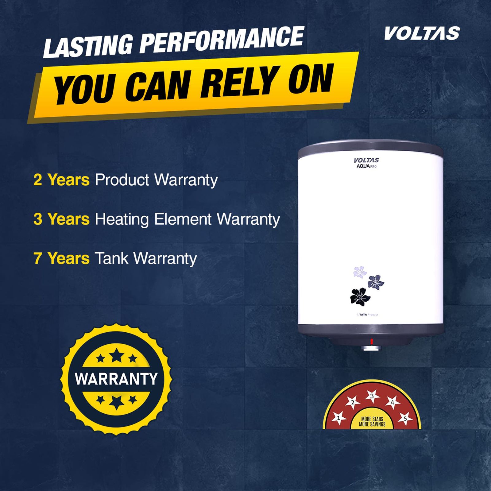 VOLTAS Aqua Pro 10 Litre 5 Star Vertical Storage Geyser with 6 Level Safety Feature (Grey) VOLTAS Aqua Pro 10 Litre 5 Star Vertical Storage Geyser with 6 Level Safety Feature (Grey)_12
