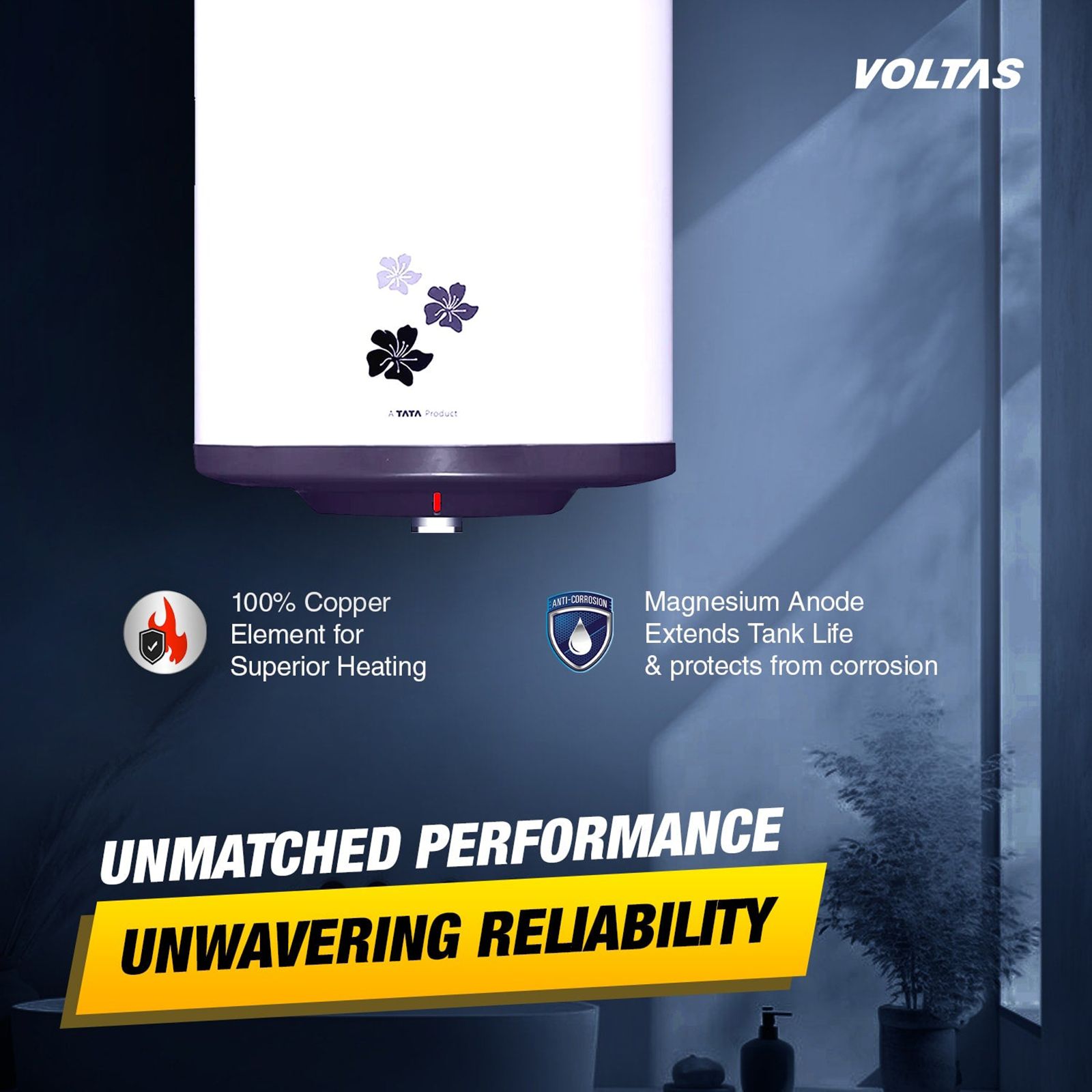 VOLTAS Aqua Pro 15 Litre 5 Star Vertical Storage Geyser with 6 Level Safety Feature (Grey) VOLTAS Aqua Pro 15 Litre 5 Star Vertical Storage Geyser with 6 Level Safety Feature (Grey)_9