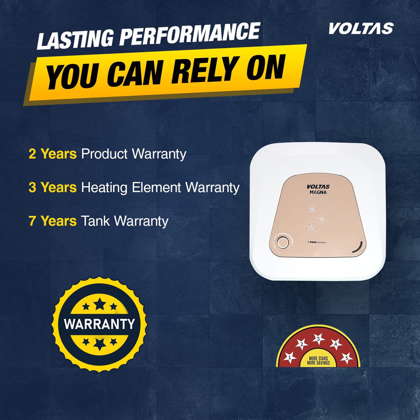 VOLTAS Magna 10 Litre 5 Star Vertical Storage Geyser with Quartzline Coating (White) VOLTAS Magna 10 Litre 5 Star Vertical Storage Geyser with Quartzline Coating (White)_12