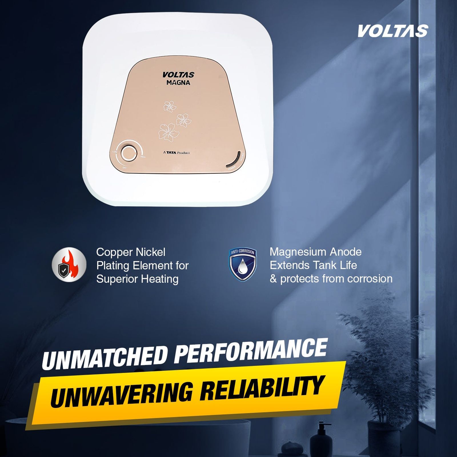 VOLTAS Magna 10 Litre 5 Star Vertical Storage Geyser with Quartzline Coating (White) VOLTAS Magna 10 Litre 5 Star Vertical Storage Geyser with Quartzline Coating (White)_15