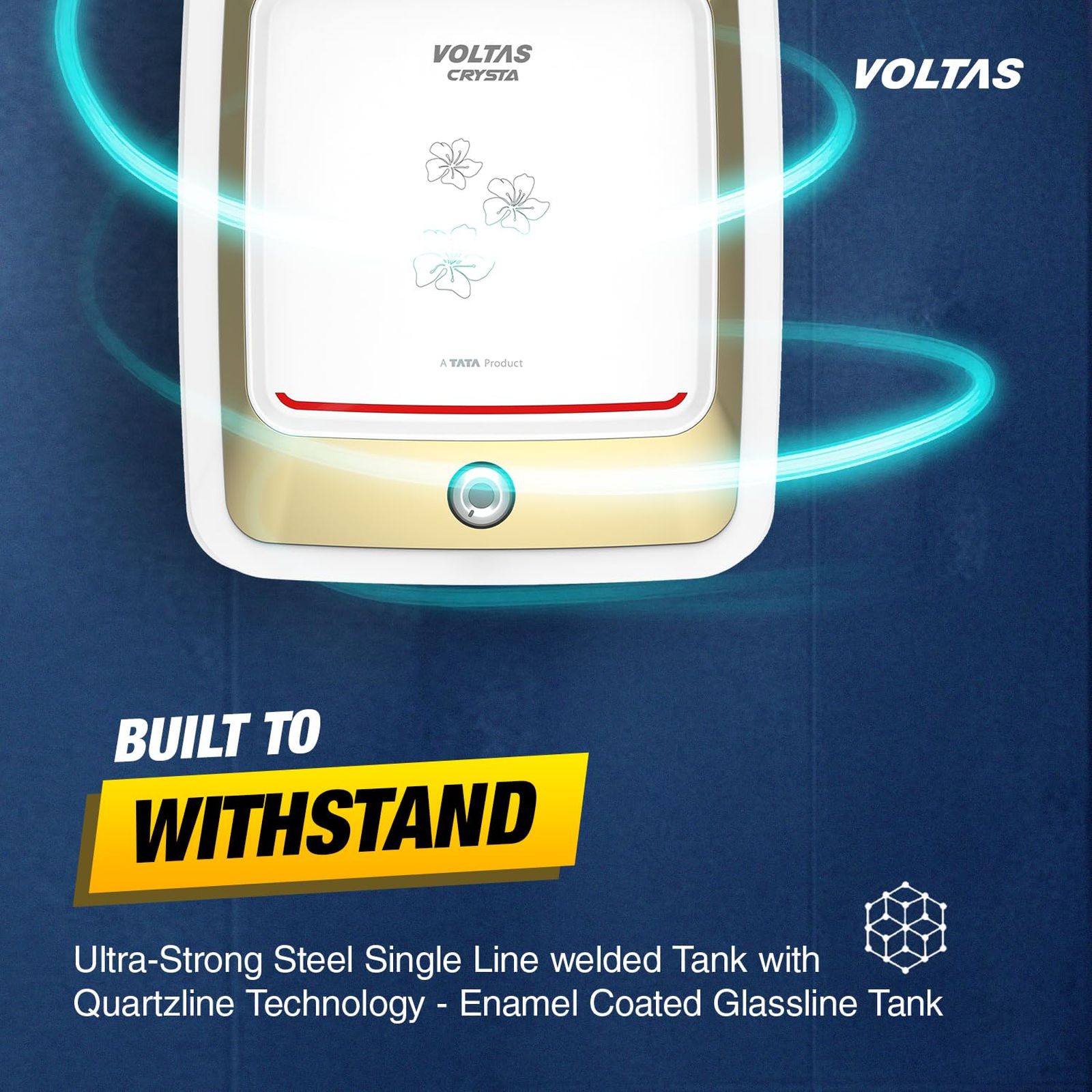 VOLTAS Crysta 25 Litre 5 Star Vertical Storage Geyser with Smart Thermostat Technology (White)_5