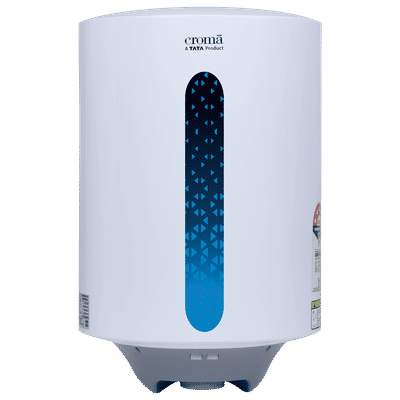 Croma 15 Litres 5 Star Vertical Storage Geyser with Temperature Control Knob (White)